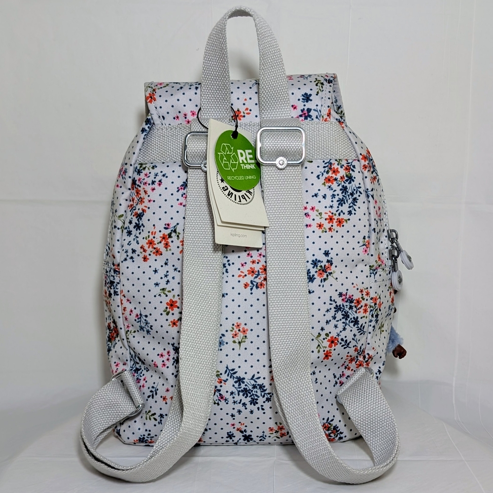 Kipling White Floral Women's Backpack - Picture 2 of 10
